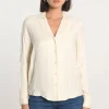 CHEMISE JACQUARD EFFET SOIE CALLISTE CRÉME^KOOKAÏ Sale