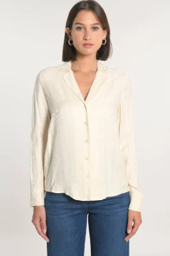 CHEMISE JACQUARD EFFET SOIE CALLISTE CRÉME^KOOKAÏ Sale
