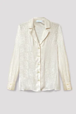 CHEMISE JACQUARD EFFET SOIE CALLISTE CRÉME^KOOKAÏ Sale