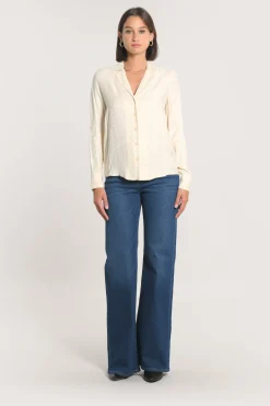 CHEMISE JACQUARD EFFET SOIE CALLISTE CRÉME^KOOKAÏ Sale
