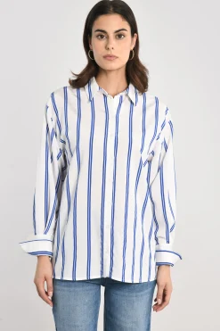 CHEMISE RAYURES HEATHER BLANC/BLEU^KOOKAÏ Discount