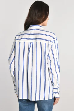 CHEMISE RAYURES HEATHER BLANC/BLEU^KOOKAÏ Discount