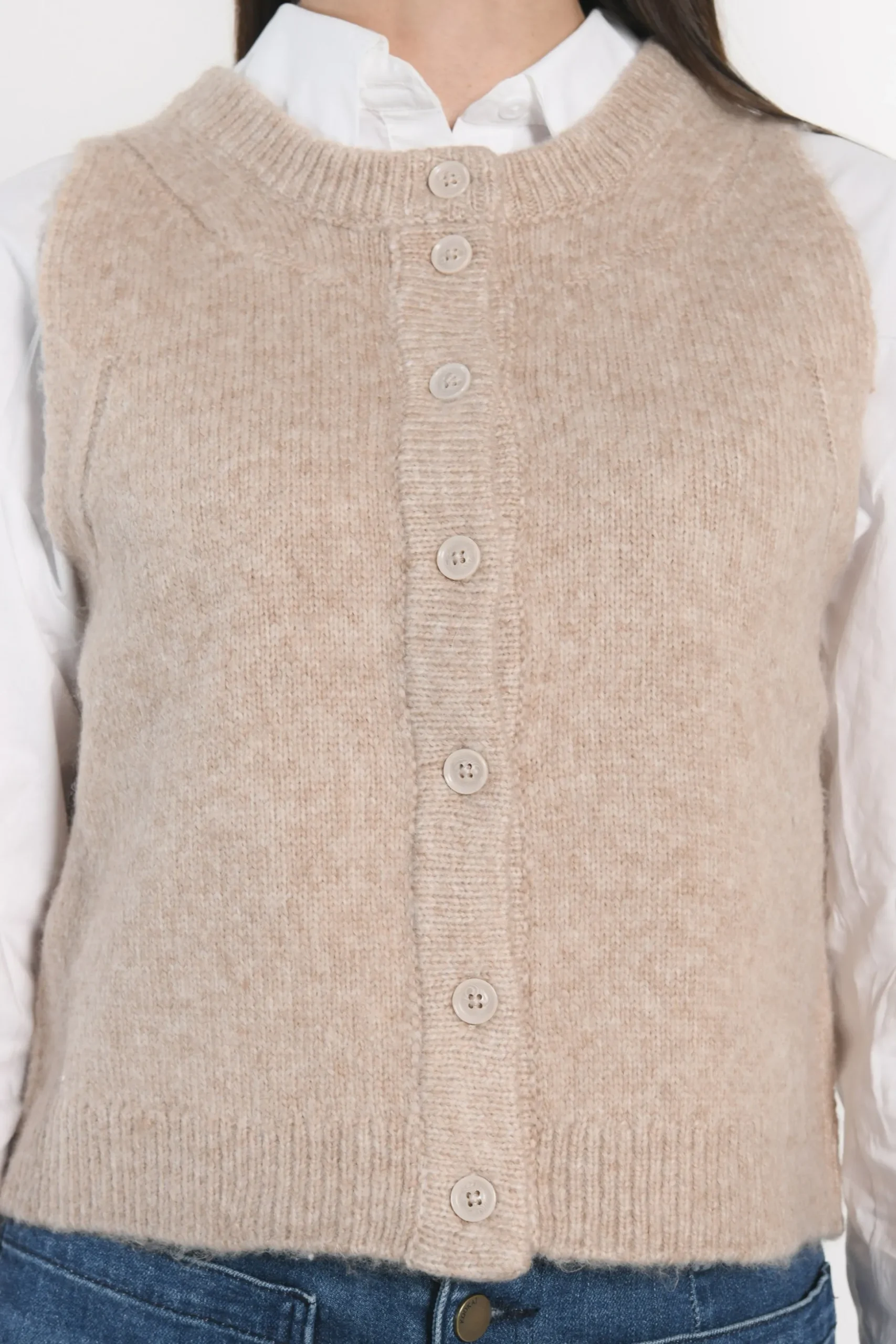 GILET JOANA TAUPE CHINÉ^KOOKAÏ Fashion