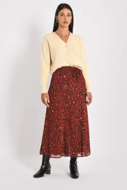 JUPE LONGUE LÉOPARD MINA^KOOKAÏ Flash Sale