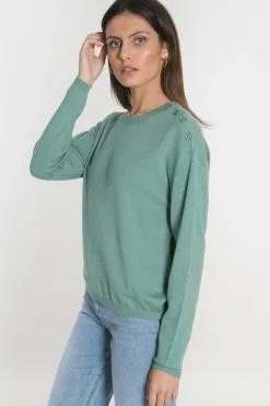 PULL BOUTONNE NOLWENN NEPTUNE GREEN^KOOKAÏ Fashion
