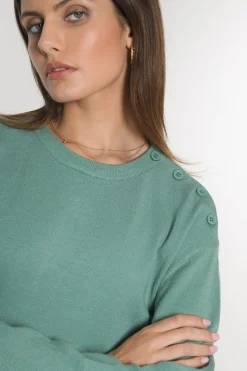 PULL BOUTONNE NOLWENN NEPTUNE GREEN^KOOKAÏ Fashion