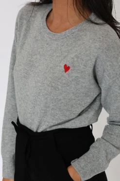 PULL COEUR ANITA GRIS CHINÉ^KOOKAÏ Cheap