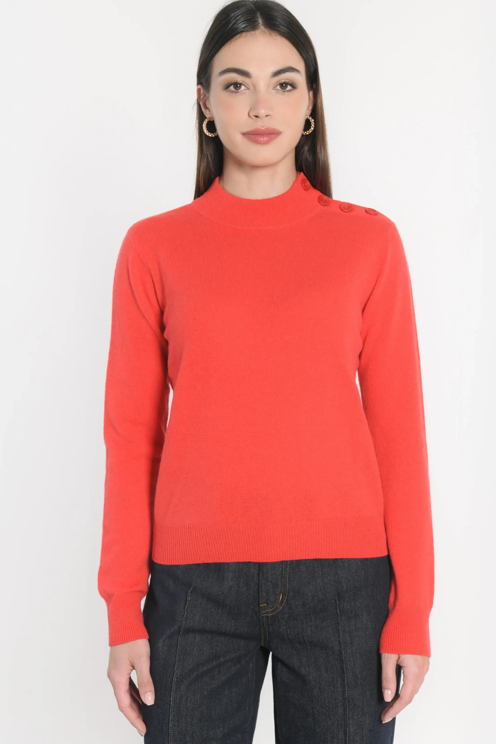 PULL COL CHEMINÉE ANITA ROUGE MARION^KOOKAÏ Store