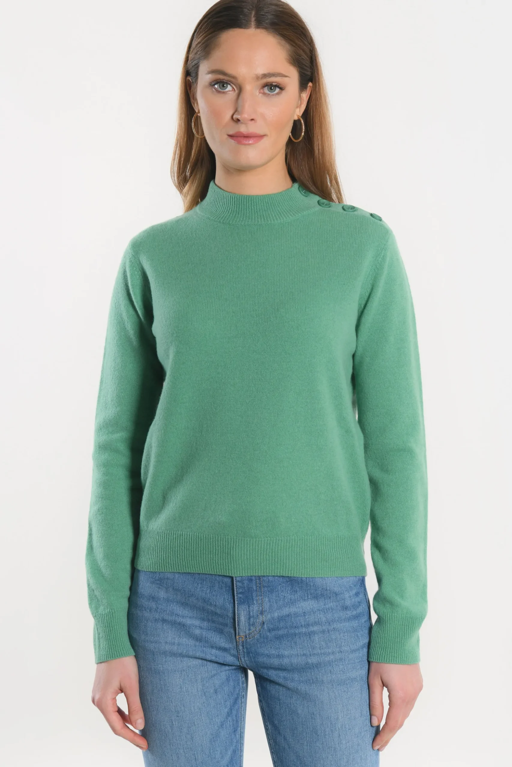 PULL COL CHEMINEE - ANITA - NEPTUNE GREEN^KOOKAÏ Online
