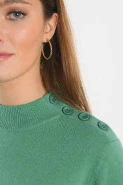 PULL COL CHEMINEE - ANITA - NEPTUNE GREEN^KOOKAÏ Online