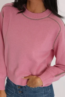 PULL COL ROND GABBY ROSE/BEIGE CHINÉ^KOOKAÏ Clearance