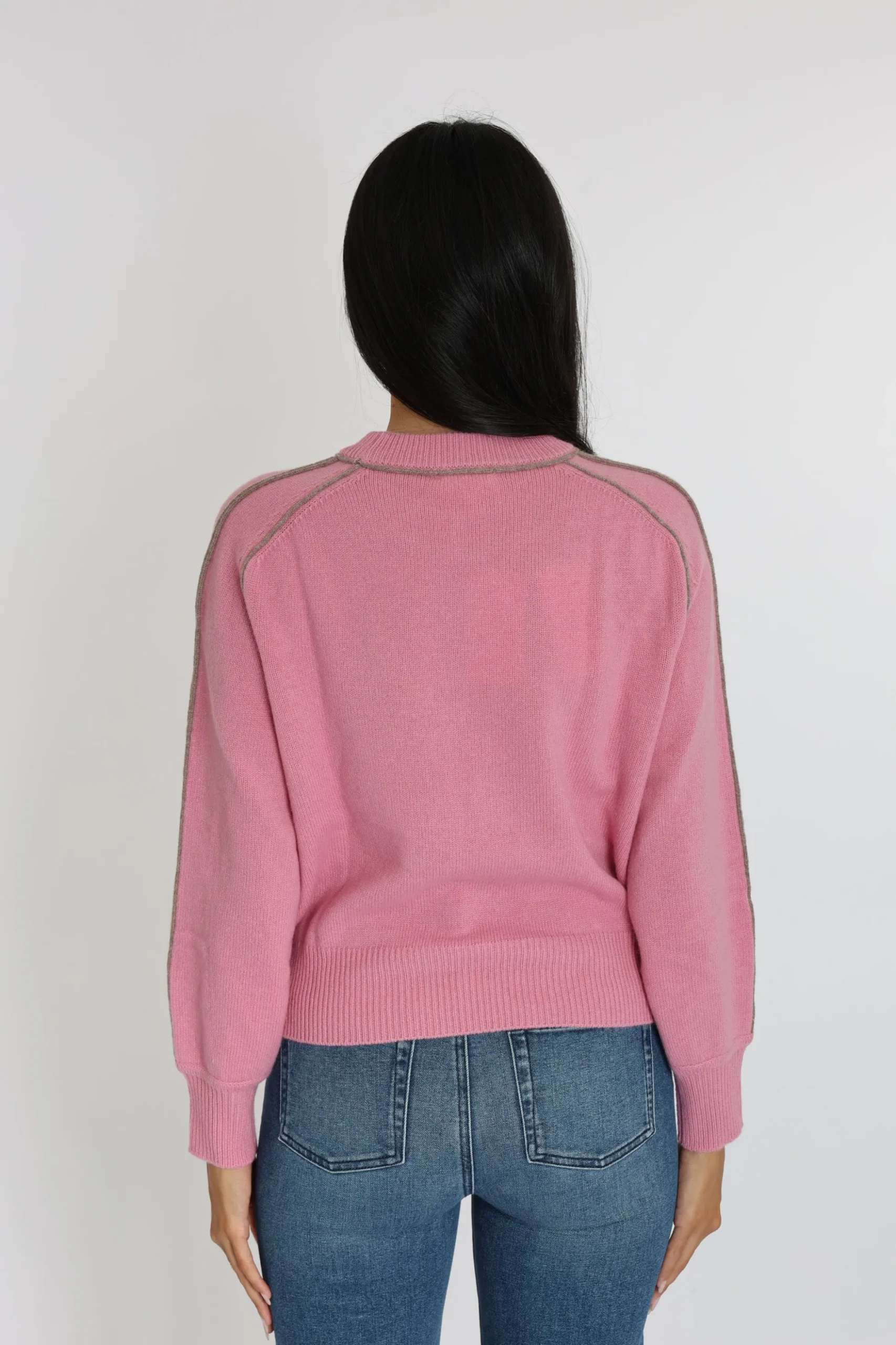 PULL COL ROND GABBY ROSE/BEIGE CHINÉ^KOOKAÏ Clearance