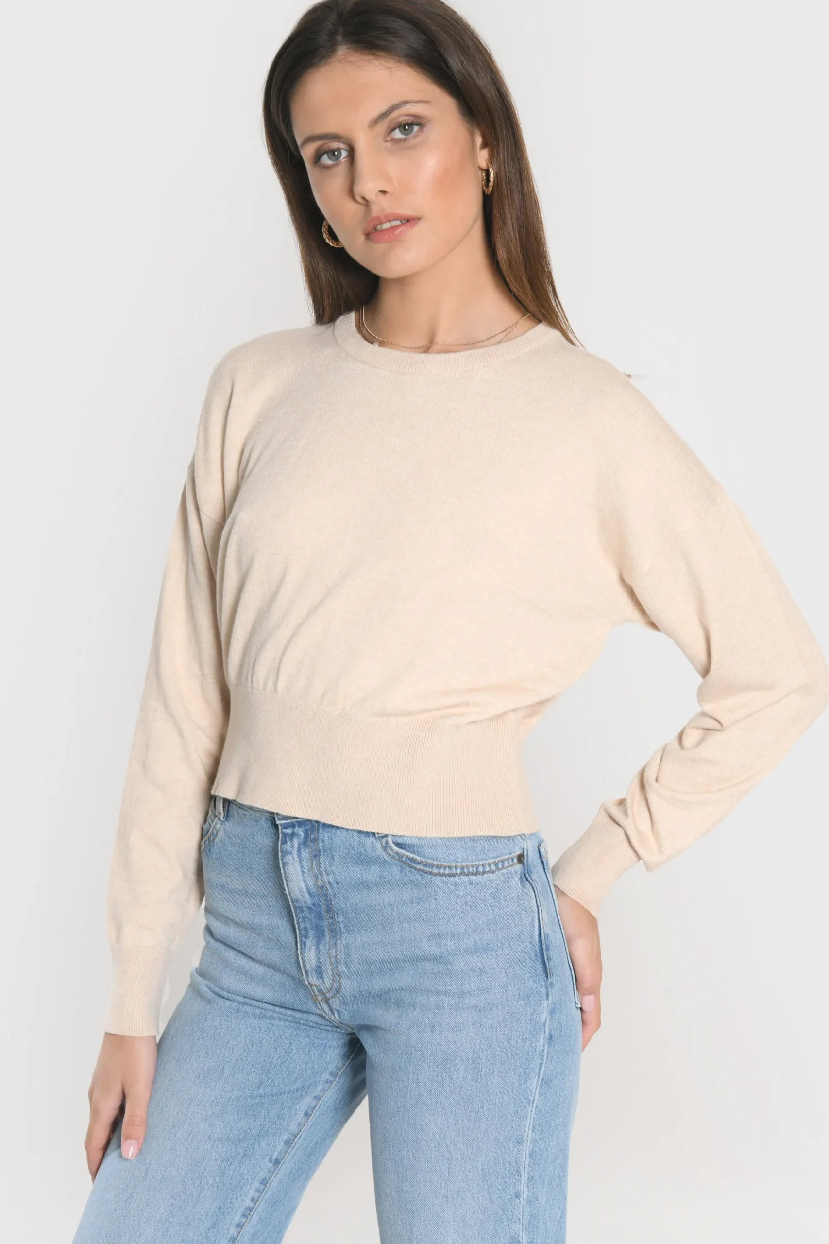PULL COL ROND NOLWENN BEIGE CHINE^KOOKAÏ Best