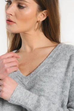 PULL COL V - DANNA - GRIS CHINE^KOOKAÏ Online