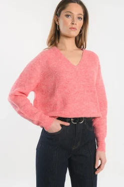 PULL COL V - DANNA - RAPTUR ROSE^KOOKAÏ Outlet