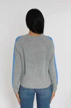 PULL COL V ASTRID GRIS CHINÉ/BLUE^KOOKAÏ Fashion