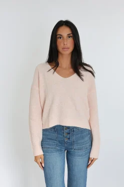 PULL COL V LIZA ROSE PALE^KOOKAÏ Online