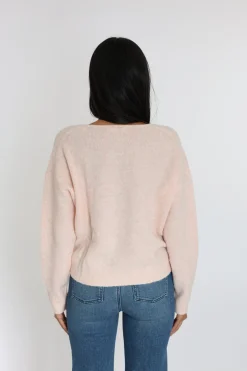 PULL COL V LIZA ROSE PALE^KOOKAÏ Online