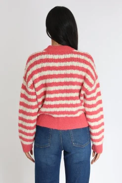 PULL RAYÉ CENDY ROSE/ÉCRU^KOOKAÏ Cheap