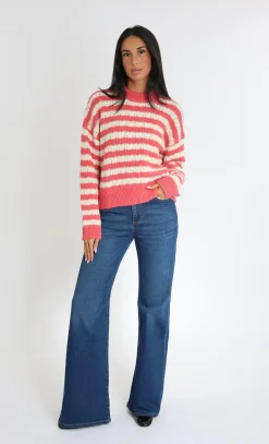 PULL RAYÉ CENDY ROSE/ÉCRU^KOOKAÏ Cheap
