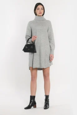 ROBE COL ROULÉ MANDY GRIS CHINÉ^KOOKAÏ Cheap