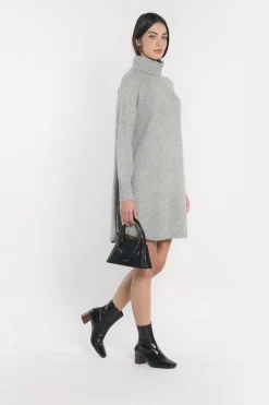ROBE COL ROULÉ MANDY GRIS CHINÉ^KOOKAÏ Cheap