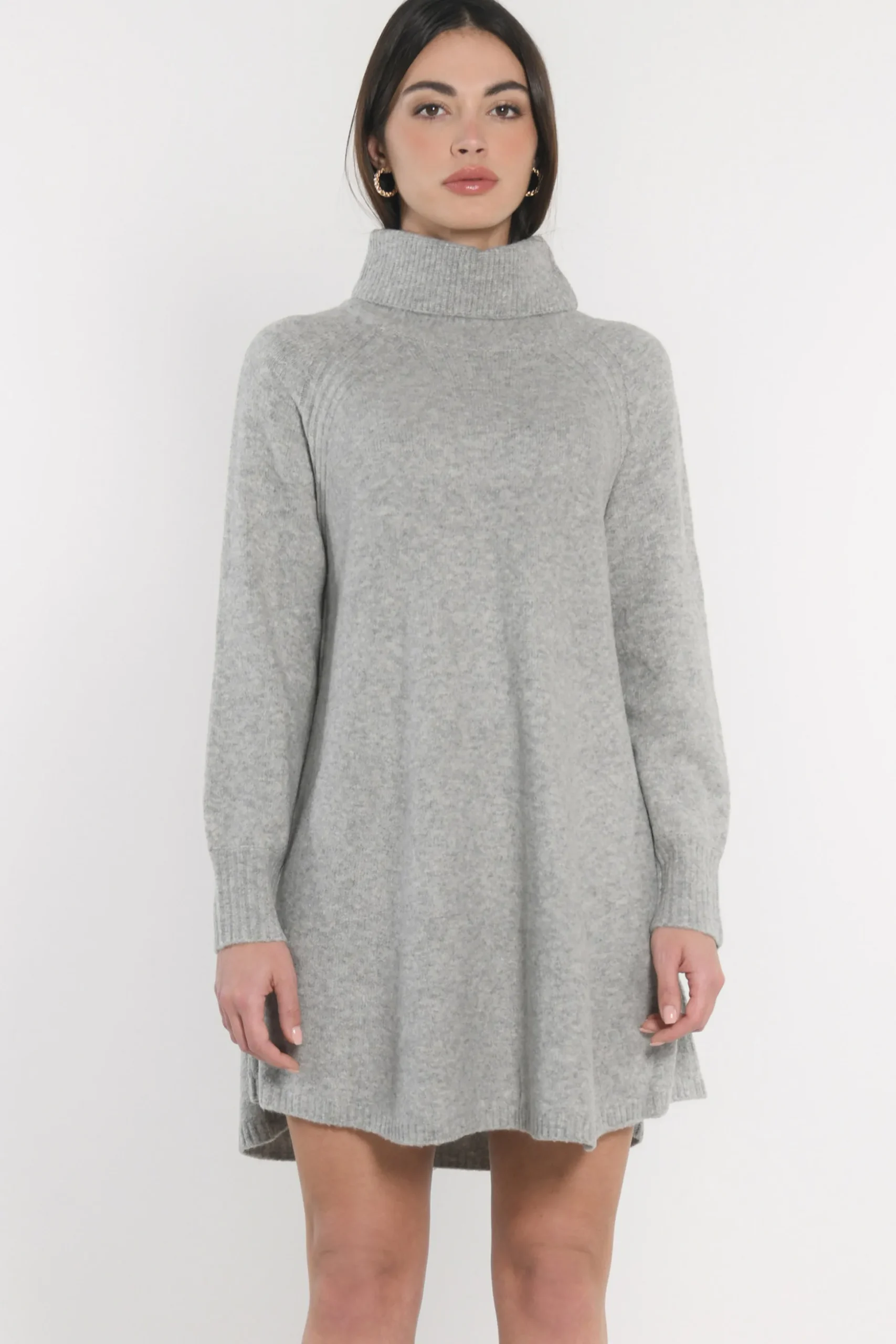 ROBE COL ROULÉ MANDY GRIS CHINÉ^KOOKAÏ Cheap