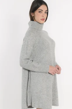ROBE COL ROULÉ MANDY GRIS CHINÉ^KOOKAÏ Cheap