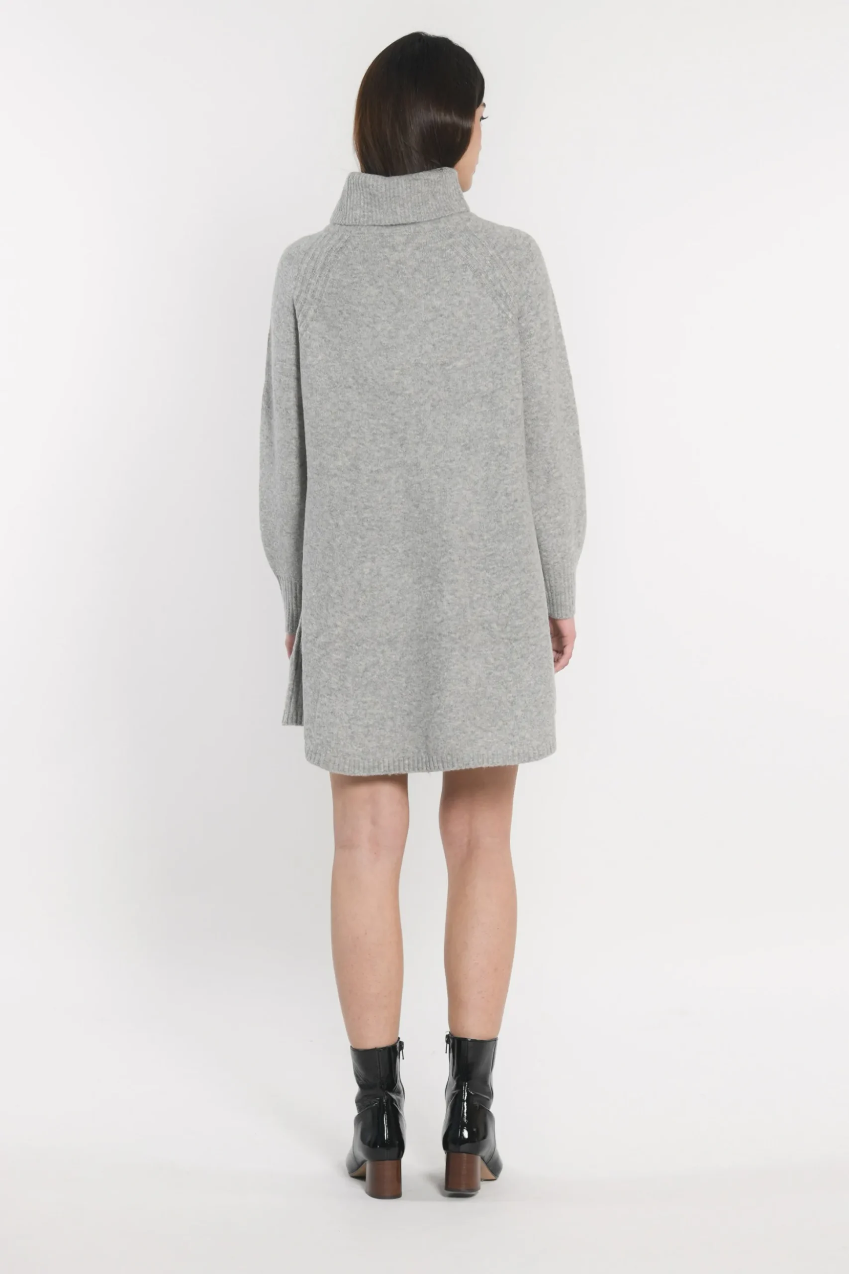 ROBE COL ROULÉ MANDY GRIS CHINÉ^KOOKAÏ Cheap