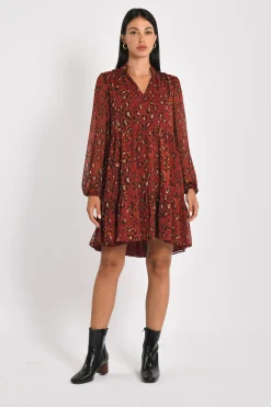 ROBE COURTE LEOPARD MINA MULTI^KOOKAÏ Discount