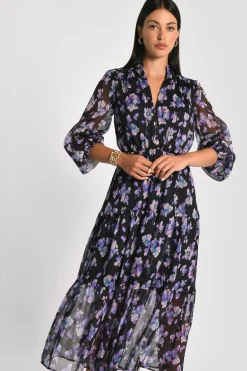 ROBE LONGUE FLEURS MADISON MULTI VIOLET^KOOKAÏ New